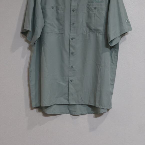 Drake Clothing Company Green Short Sleeve Button Down Sz M - Picture 3 of 13